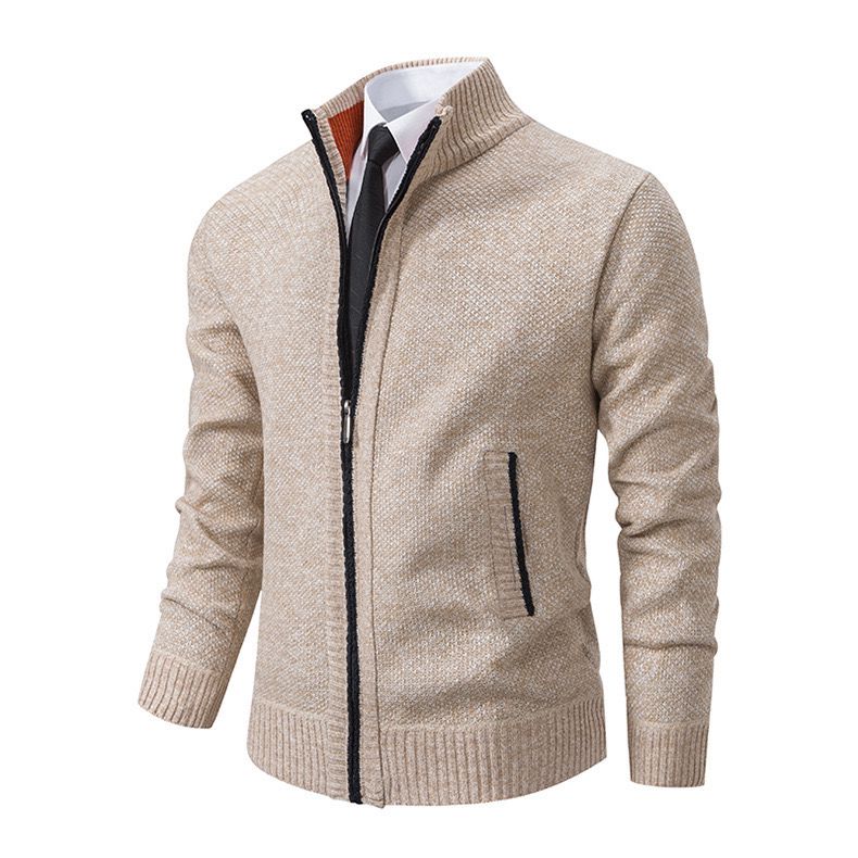 Knitted Zip-Up Cardigan