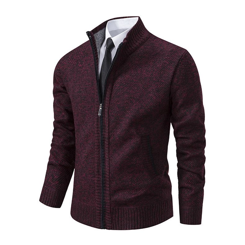 Knitted Zip-Up Cardigan
