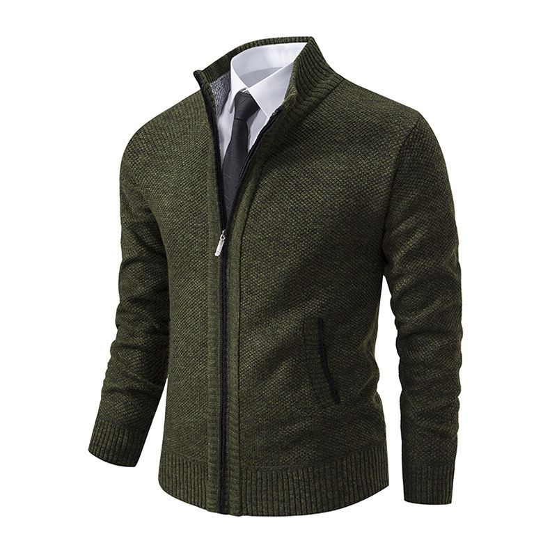 Knitted Zip-Up Cardigan