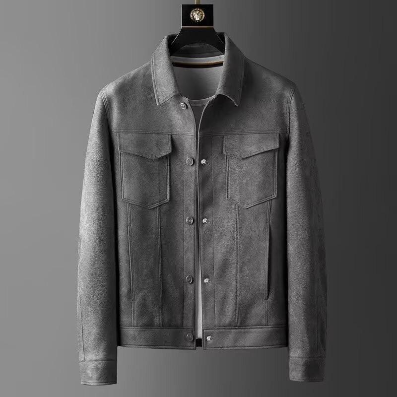 SUEDE CASUAL FALL JACKET